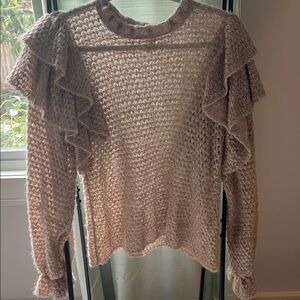 Ulla Johnson Textured Knit in Cream/Tan